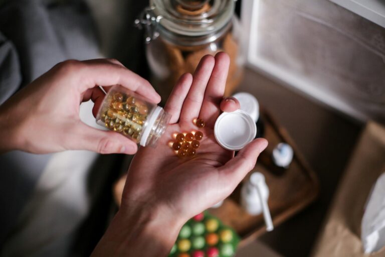 A Person Holding Medicine Pills