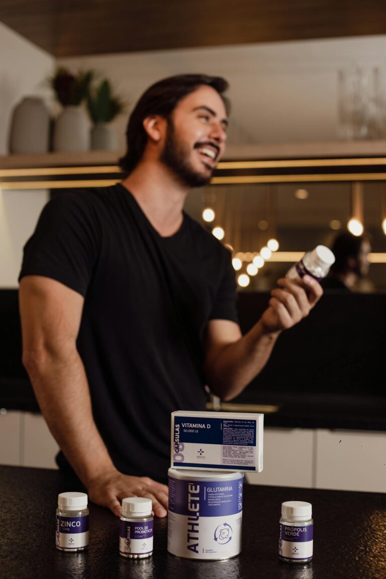 Man Taking Supplements 